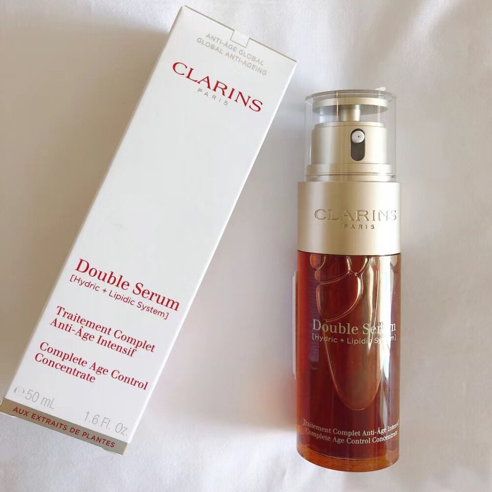 Clarins Double Serum Anti-Aging Hydric + Lipidic System Serum 1.6 Fl Oz